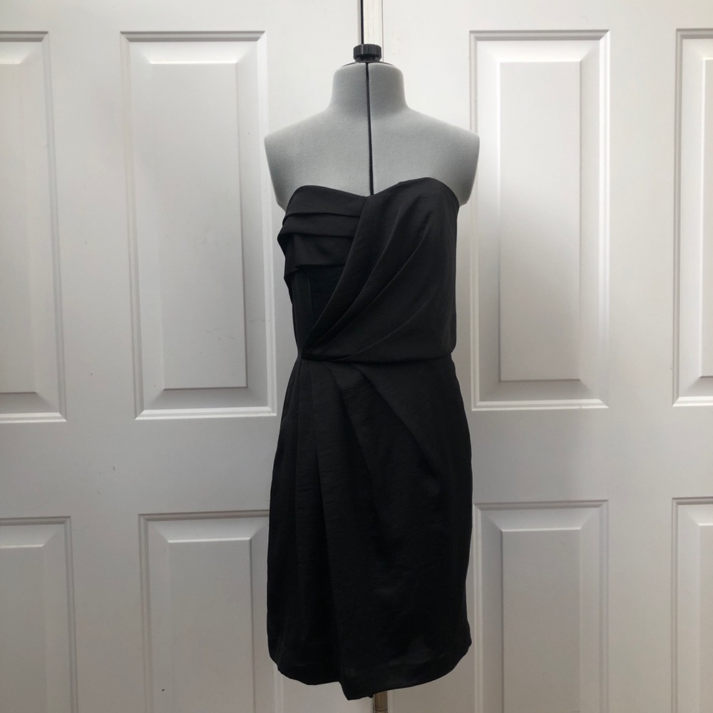 BCBGeneration Black Strapless Cocktail Dress with Pockets | Size 4